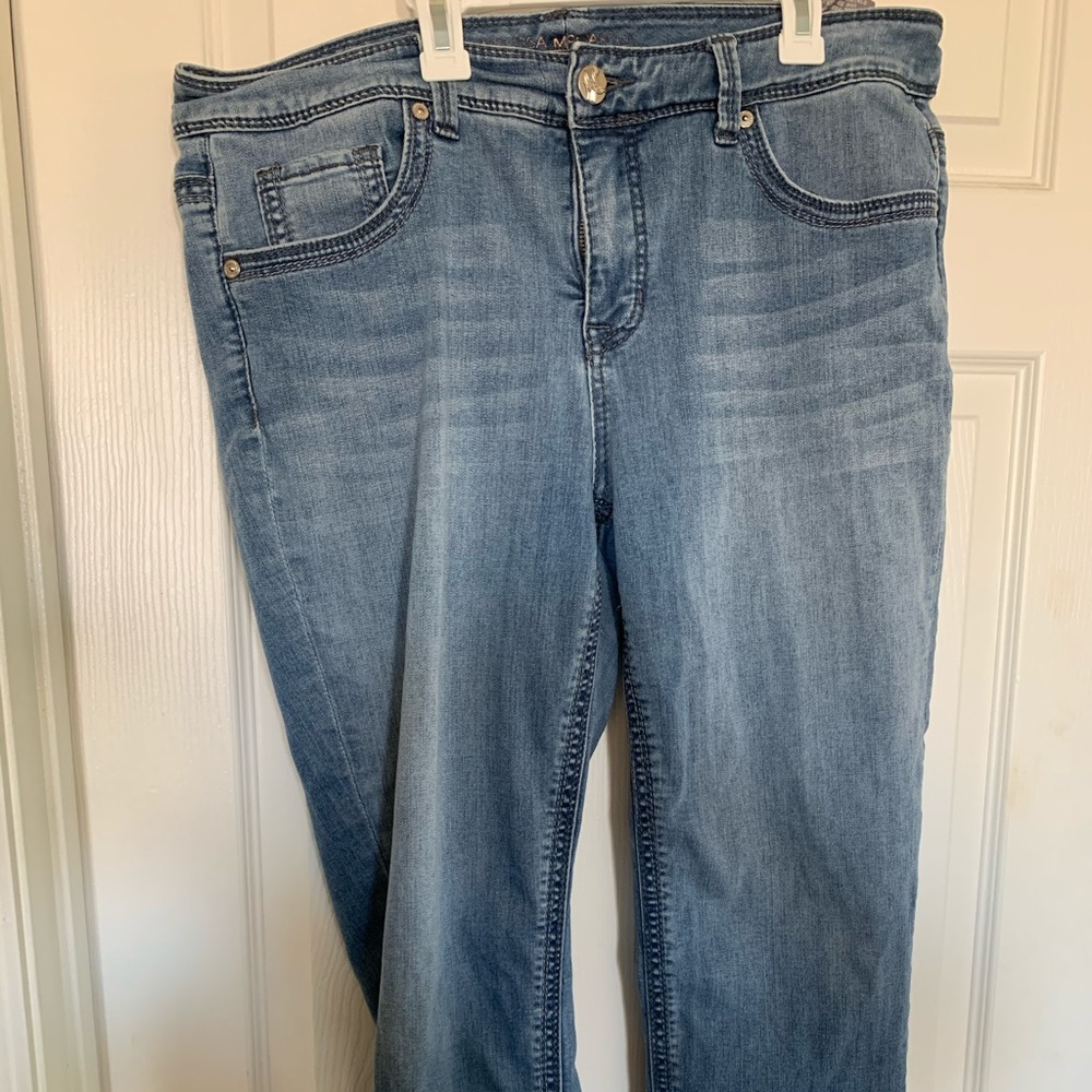 Light wash denim jeans